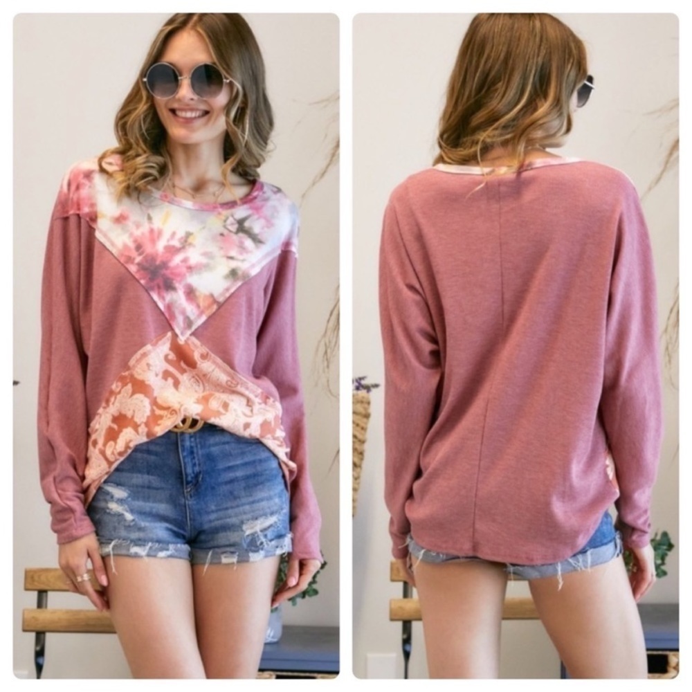 Paistey tie dye pattern women’s top - Picture 8 of 8